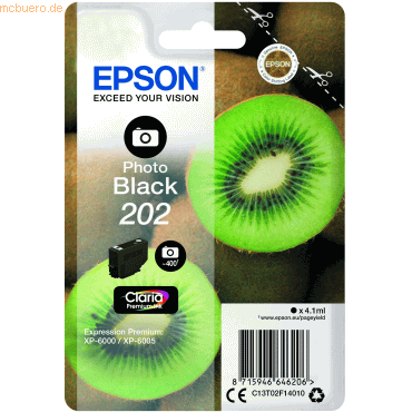Epson Tintenpatrone Epson 202 schwarz photo Epson Tintenpatrone Epson 202 schwarz photo von Epson