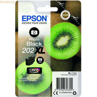 Epson Tintenpatrone Epson 202XL schwarz photo von Epson