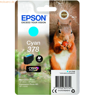 Epson Tintenpatrone Epson 378 cyan von Epson