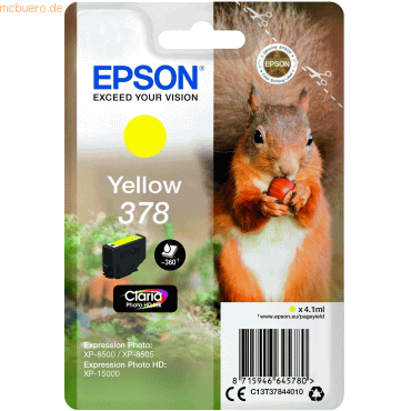 Epson Tintenpatrone Epson 378 gelb von Epson