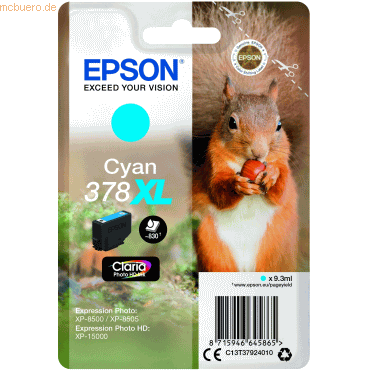 Epson Tintenpatrone Epson 378XL cyan von Epson