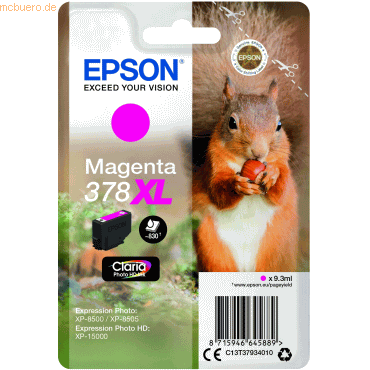 Epson Tintenpatrone Epson 378XL magenta Epson Tintenpatrone Epson 378XL magenta von Epson