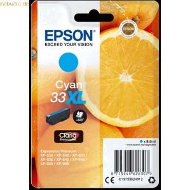 Epson Tintenpatrone Epson Expression Home XP-530 T3362 cyan High-Capac von Epson