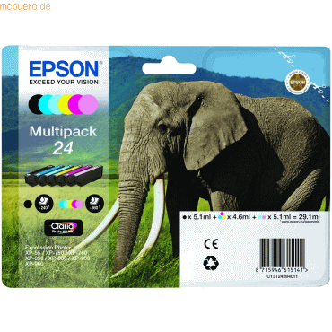 Epson Tintenpatrone Epson Expression Photo XP 750 T2428 BK/C/M/Y/LM/LY von Epson