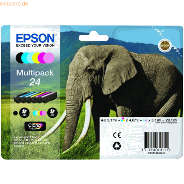 Epson Tintenpatrone Epson Expression Photo XP 750 T2428 BK/C/M/Y/LM/LY Epson Tintenpatrone Epson Expression Photo XP 750 T2428 BK/C/M/Y/LM/LY von Epson