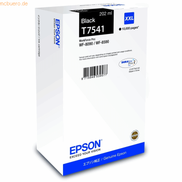 Epson Tintenpatrone Epson Stylus Color 900 T7541 schwarz High-Capacity Epson Tintenpatrone Epson Stylus Color 900 T7541 schwarz High-Capacity von Epson