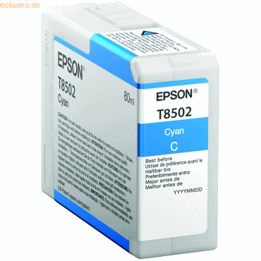 Epson Tintenpatrone Epson Surecolor SC-S 70600 T8502 cyan Epson Tintenpatrone Epson Surecolor SC-S 70600 T8502 cyan von Epson