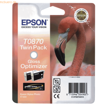 Epson Tintenpatrone Epson T087040 high-gloss VE=2 Stück Epson Tintenpatrone Epson T087040 high-gloss VE=2 Stück von Epson