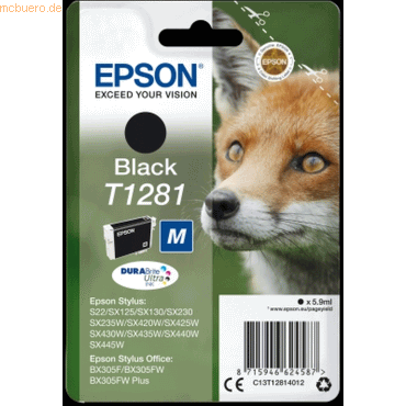 Epson Tintenpatrone Epson T12814010 schwarz Epson Tintenpatrone Epson T12814010 schwarz von Epson