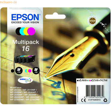 Epson Tintenpatrone Epson T1626 gelb von Epson