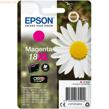 Epson Tintenpatrone Epson T1813 magenta von Epson