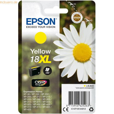 Epson Tintenpatrone Epson T1814 gelb von Epson