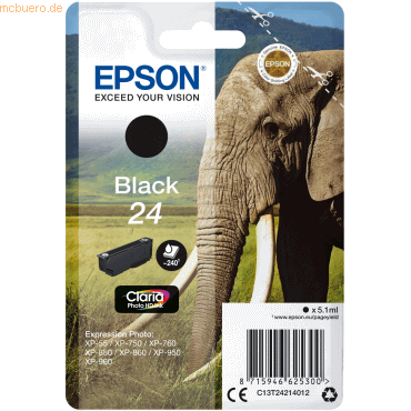 Epson Tintenpatrone Epson T2421 schwarz von Epson