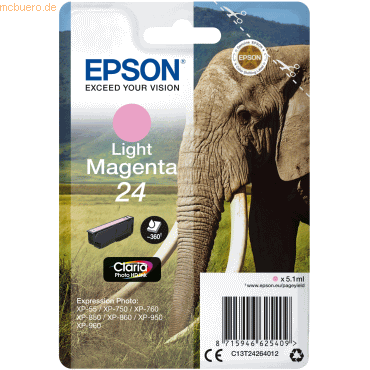 Epson Tintenpatrone Epson T2426 magenta light von Epson
