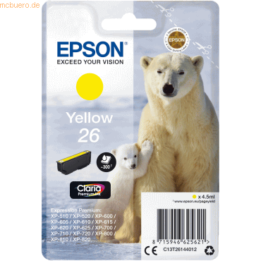 Epson Tintenpatrone Epson T2614 gelb von Epson