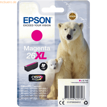 Epson Tintenpatrone Epson T2633 magenta von Epson