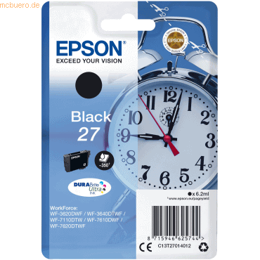 Epson Tintenpatrone Epson T2701 schwarz Epson Tintenpatrone Epson T2701 schwarz von Epson