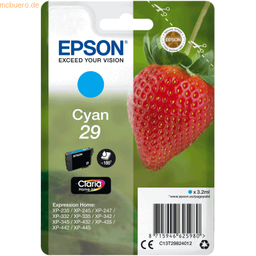 Epson Tintenpatrone Epson T2982 cyan von Epson