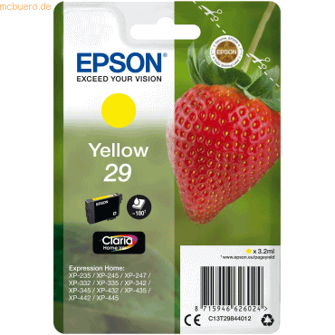 Epson Tintenpatrone Epson T2984 gelb von Epson