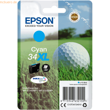 Epson Tintenpatrone Epson T3472 cyan von Epson