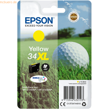 Epson Tintenpatrone Epson T3474 gelb von Epson