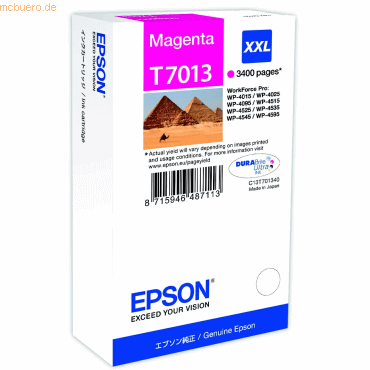 Epson Tintenpatrone Epson T70134010 magenta von Epson