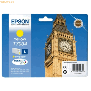 Epson Tintenpatrone Epson T70344010 gelb von Epson
