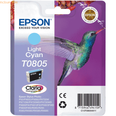 Epson Tintenpatrone Original Epson T0805 cyan hell von Epson