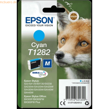 Epson Tintenpatrone Original Epson T1282 cyan Epson Tintenpatrone Original Epson T1282 cyan von Epson