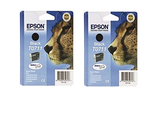 Epson Tintenpatrone T0711 Gepard, Doppelpack schwarz von Epson