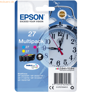 Epson Tintenpatronen Epson Multipack 27 3 Farben Epson Tintenpatronen Epson Multipack 27 3 Farben von Epson