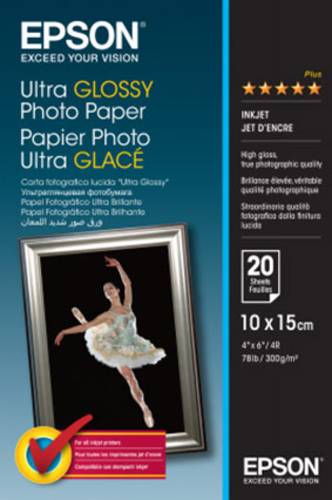 Epson Ultra Glossy Photo Paper C13S041926 Fotopapier 300 g/m² 20 Blatt Hochglänzend von Epson