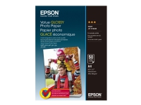 Epson Value Glossy Photo Paper - A4 - 50 Blätter, Glanz, 183 g/m², Tintenstrahl, A4, 21x29.7 cm, Mehrfarbig von Epson