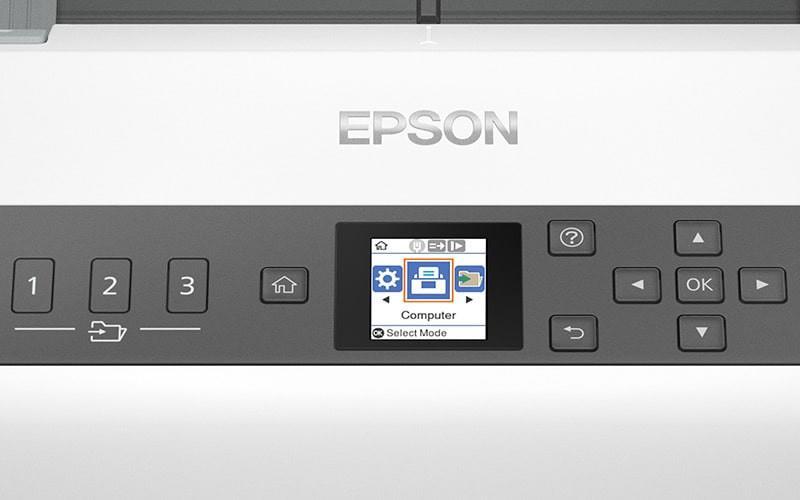 Epson WorkForce DS-730N - Dokumentenscanner - Contact Image Sensor (CIS) - Duplex - A4/Legal - 600 dpi x 600 dpi - bis zu 40 Seiten/Min. (einfarbig) / bis zu 40 Seiten/Min. (Farbe) - automatischer Dokumenteneinzug (100 Blätter) - bis zu 4500 Scanvorgänge/Tag - USB 2.0, Gigabit LAN (B11B259401) von Epson