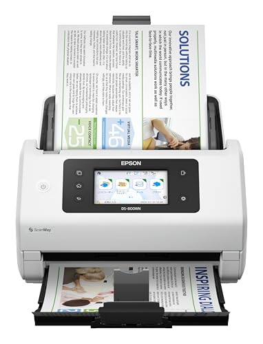 Epson Workforce DS-800WN - Dokumentenscanner - Duplex - A4/Legal - 600 DPI x 600 DPI - bis zu 50 Seiten/Min. (einfarbig) / bis zu 50 Seiten/Min. (Farbe) - USB 3.2 Gen 1x1, Gigab von Epson