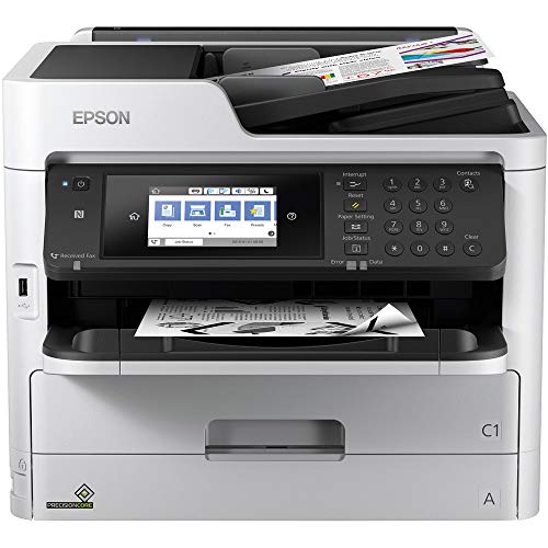Epson Workforce Pro WF-M5799DWF Tintenstrahldrucker, 34 ppm, 1200 x 1200 DPI, A4, WLAN, Multifunktionsgerät (Tintenstrahldrucker, 1200 x 1200 DPI, 250 Blatt, A4, Direktdruck, Schwarz, Grau) von Epson