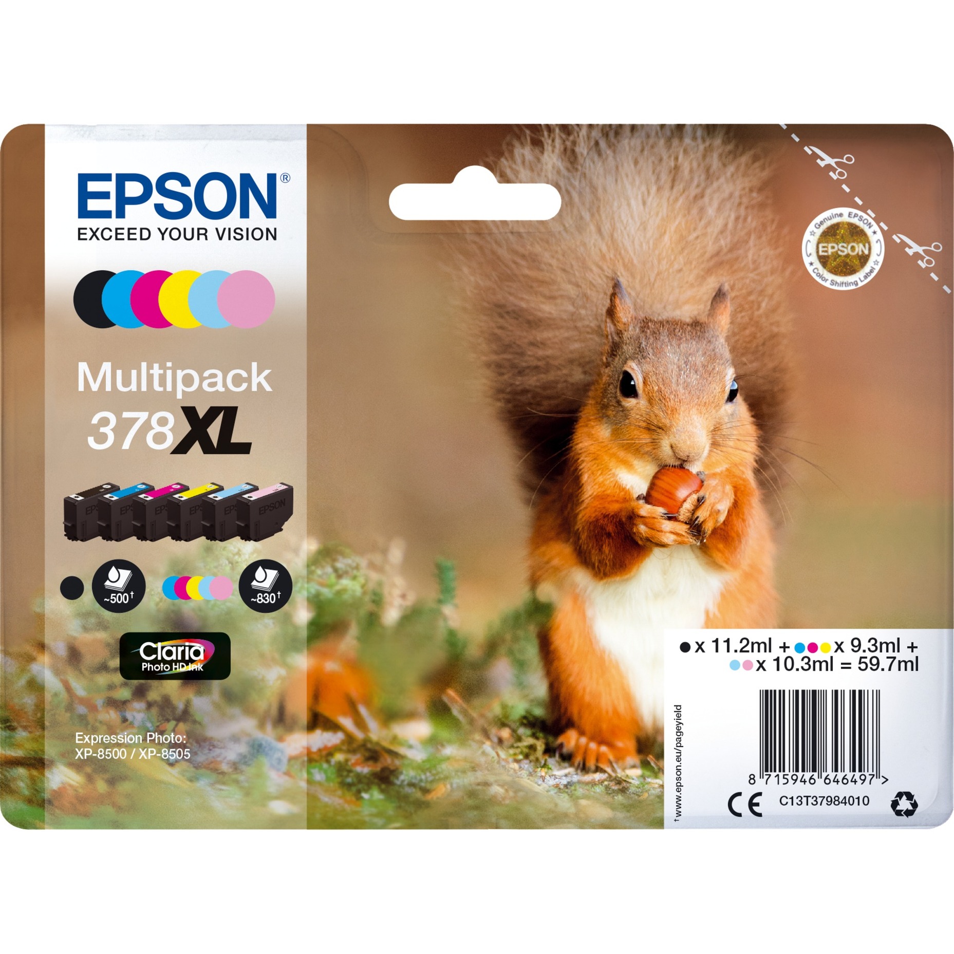 Multipack 378XL (C13T37984010), Tinte von Epson