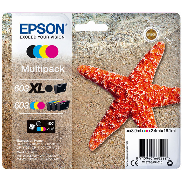 Original Epson C13T03A94010 / 603XL603 Tintenpatrone MultiPack Original Epson C13T03A94010 / 603XL603 Tintenpatrone MultiPack von Epson