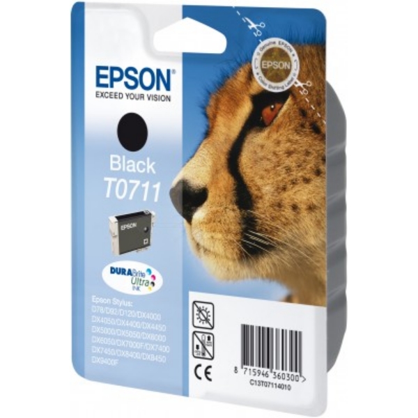 Original Epson C13T07114012 / T0711 Tintenpatrone schwarz Original Epson C13T07114012 / T0711 Tintenpatrone schwarz von Epson