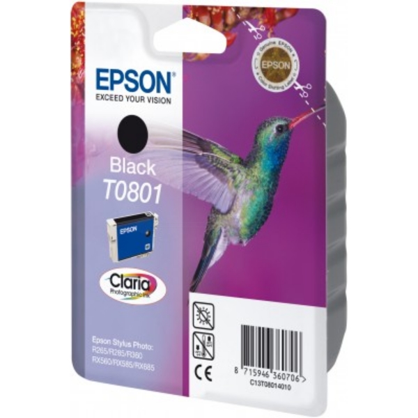 Original Epson C13T08014011 / T0801 Tintenpatrone schwarz Original Epson C13T08014011 / T0801 Tintenpatrone schwarz von Epson