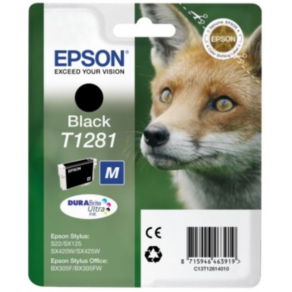 Original Epson C13T12814012 / T1281 Tintenpatrone schwarz Original Epson C13T12814012 / T1281 Tintenpatrone schwarz von Epson