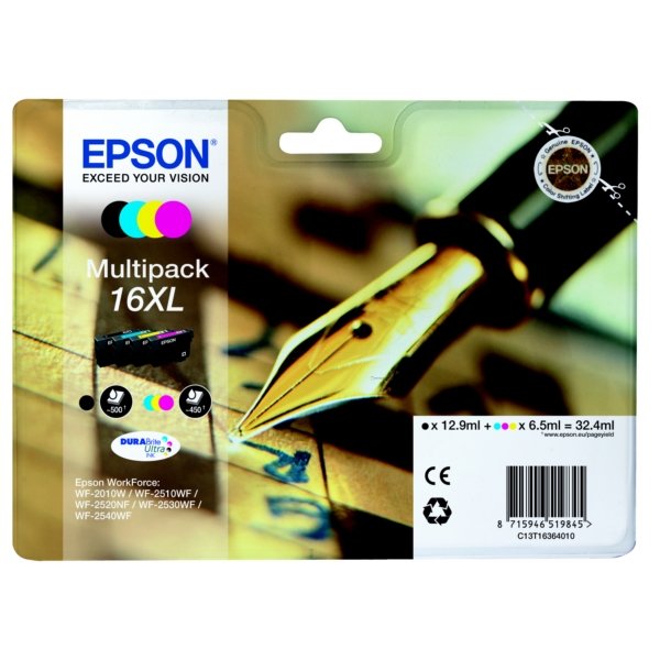 Original Epson C13T16364012 / 16XL Tintenpatrone MultiPack Original Epson C13T16364012 / 16XL Tintenpatrone MultiPack von Epson