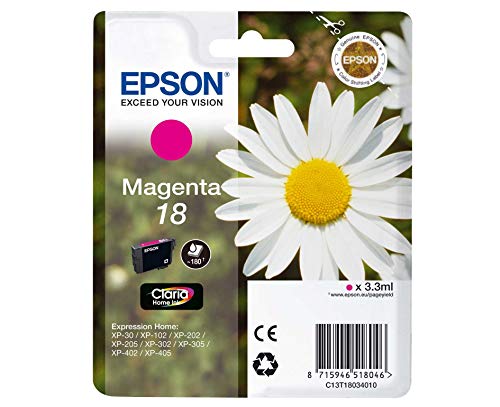 Original Epson C13T18034010 / 18 Tinte Magenta für Epson Expression Home XP-402 von Epson