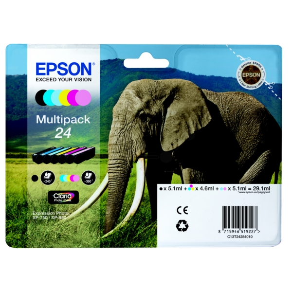 Original Epson C13T24284011 / 24 Tintenpatrone MultiPack Original Epson C13T24284011 / 24 Tintenpatrone MultiPack von Epson