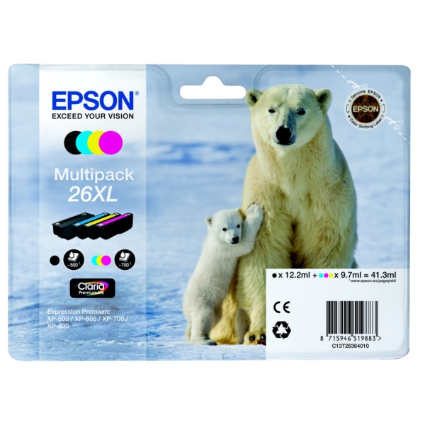 Original Epson C13T26364010 / 26XL Tintenpatrone MultiPack Original Epson C13T26364010 / 26XL Tintenpatrone MultiPack von Epson