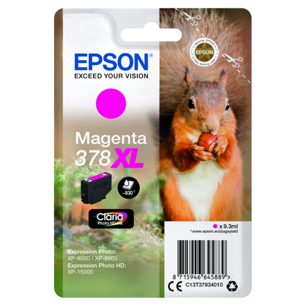 Original Epson C13T37934010 / 378XL Tintenpatrone magenta Original Epson C13T37934010 / 378XL Tintenpatrone magenta von Epson