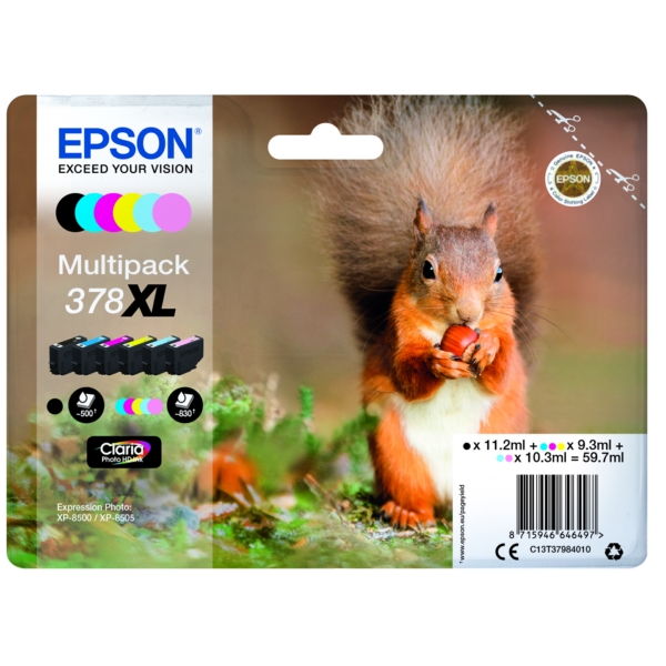 Original Epson C13T37984010 / 378XL Tintenpatrone MultiPack Original Epson C13T37984010 / 378XL Tintenpatrone MultiPack von Epson
