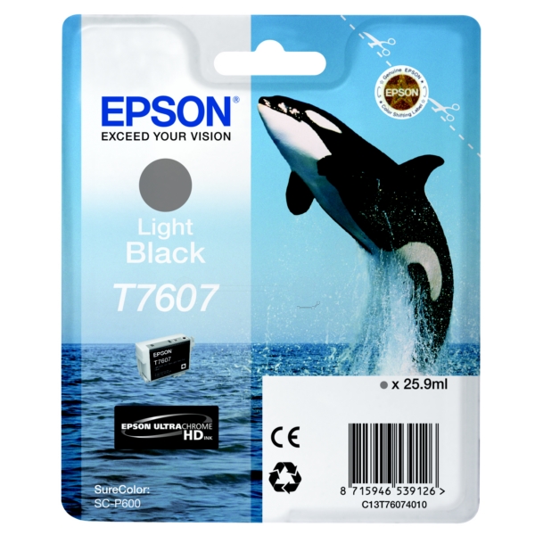 Original Epson C13T76074010 / T7607 Tintenpatrone grau Original Epson C13T76074010 / T7607 Tintenpatrone grau von Epson