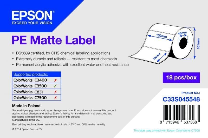 PE Matte Label - Die-cut Roll - C33S045548 von Epson