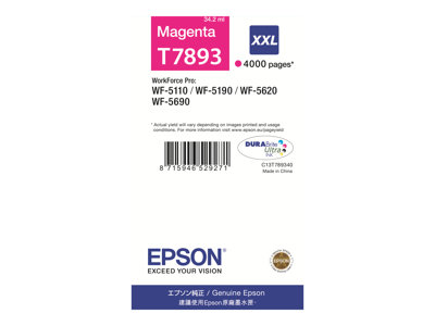 Patrone Epson T7893 magenta XXL T7893 Patrone Epson T7893 magenta XXL T7893 von Epson
